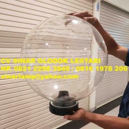 Lampu Taman Bulat Kaca Clear Diameter 40cm